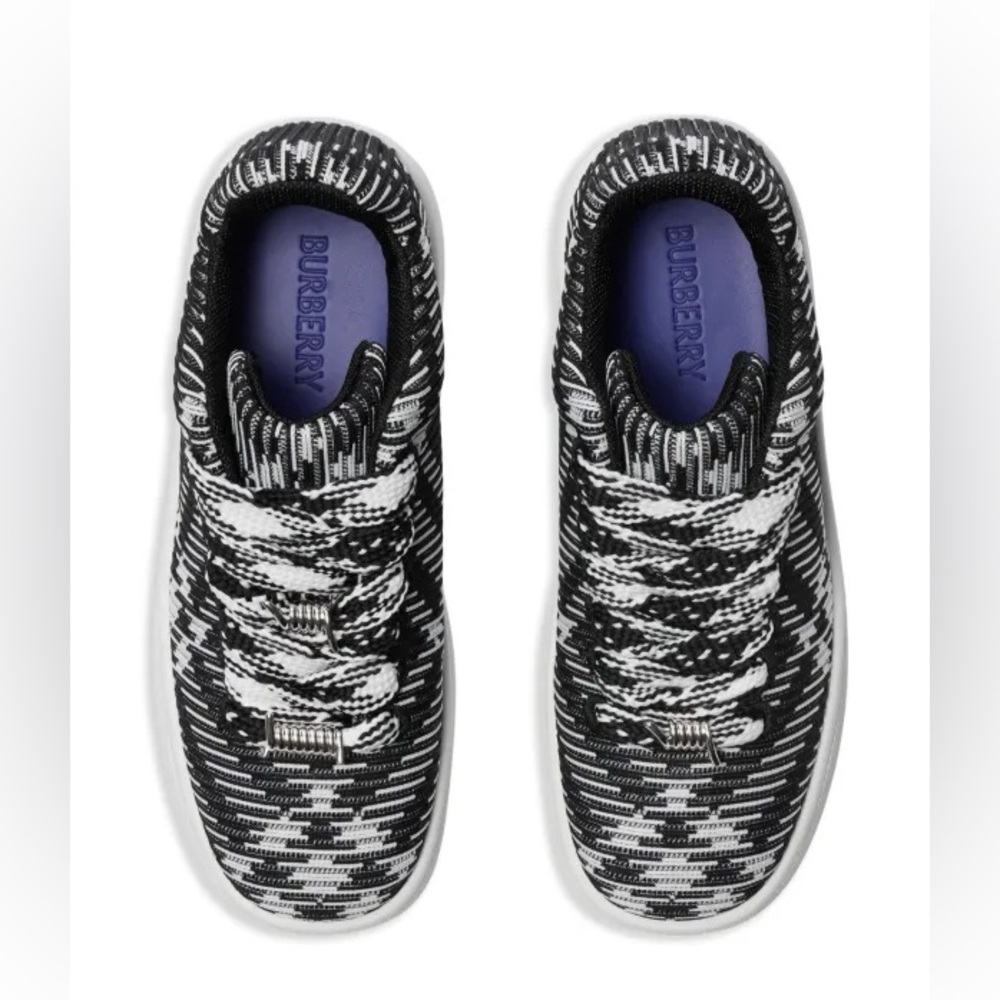 Burberry check knit box sneakers 37